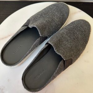 Vince blaire sneaker mule slip on slide Shoe Gray Wool size 7.5 Slides